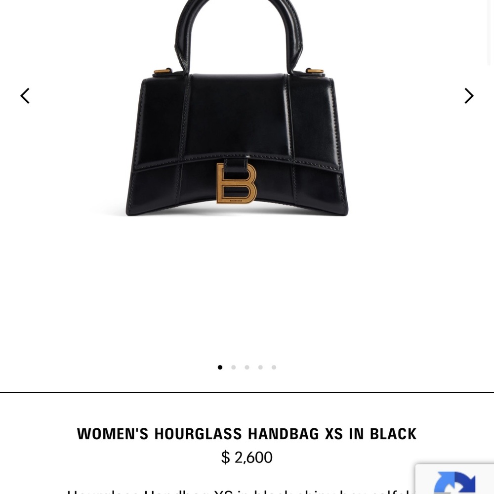 Balenciaga Black Mini Hourglass Bag